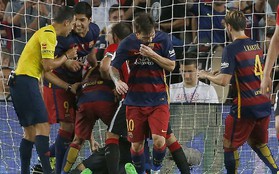 Messi ghi bàn, Pique nhận thẻ đỏ, Barcelona mất Siêu Cúp Tây Ban Nha